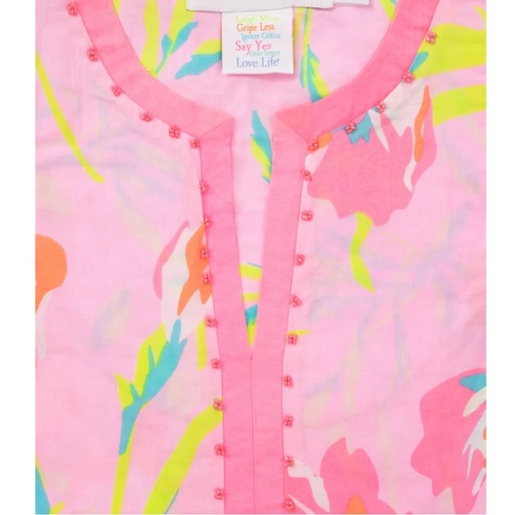 NWT! Gretchen Scott Tuemii embellished tunic, iconic Iris pale pink. Size XS - Picture 4 of 12